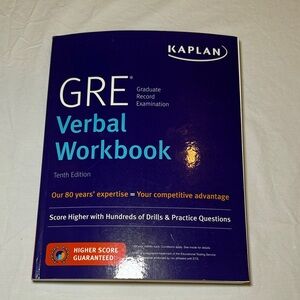 Kaplan GRE Verbal Workbook Test Prep 10th Edition EUC